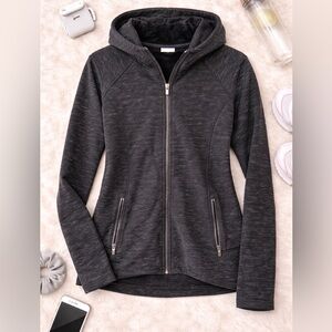 Athleta Charcoal Zip-Up Hoodie